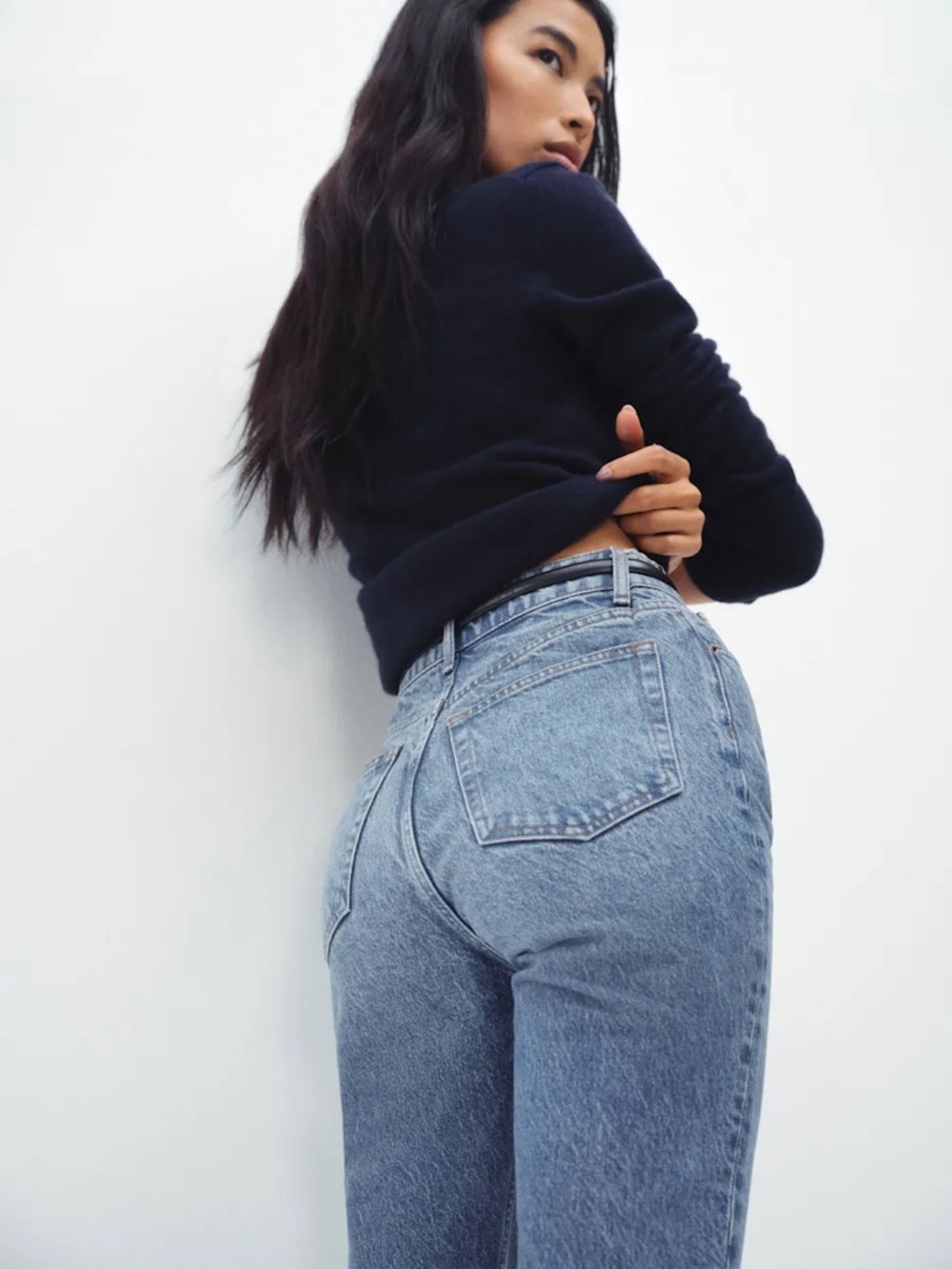 REFORMATION Cynthia High Rise Straight Jeans Size 23 NWT Colorado Blue Wash - Picture 8 of 13